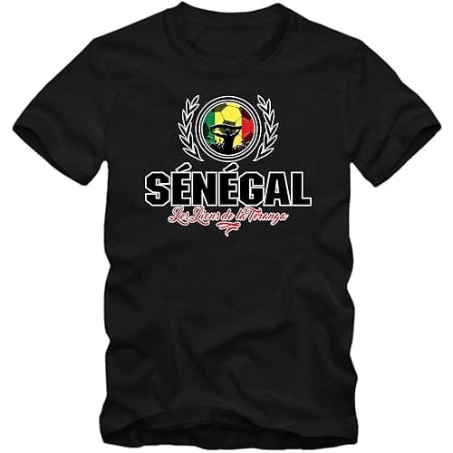 Football Senegal V2 T-Shirt | Adulte Homme | Football Vs. Soccer | Maillot | Les Lions de la Teranga | Equipe Nationale