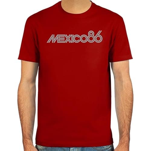 SpielRaum T-Shirt Mexico 86 ::: Couleur: Blanc, Rouge foncé, Noir, Vert Olive ou Bleu Marine ::: Tailles: S-XXL (Football) - vue 1