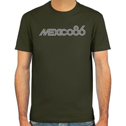 SpielRaum T-Shirt Mexico 86 ::: Couleur: Blanc, Rouge foncé, Noir, Vert Olive ou Bleu Marine ::: Tailles: S-XXL (Football) - vue 5