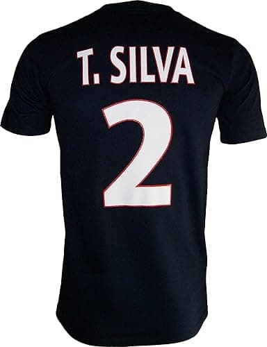 PARIS SAINT GERMAIN T-Shirt PSG - Thiago Silva - N°2 - Collection Officielle Tee Shirt Taille Adulte Homme - vue 1